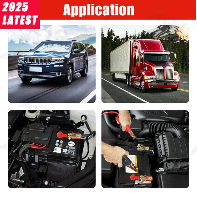 1 Paire Laiton Pinces De La Batterie Serrage Voiture Négatif Positif Pôle Connec - Foto 7