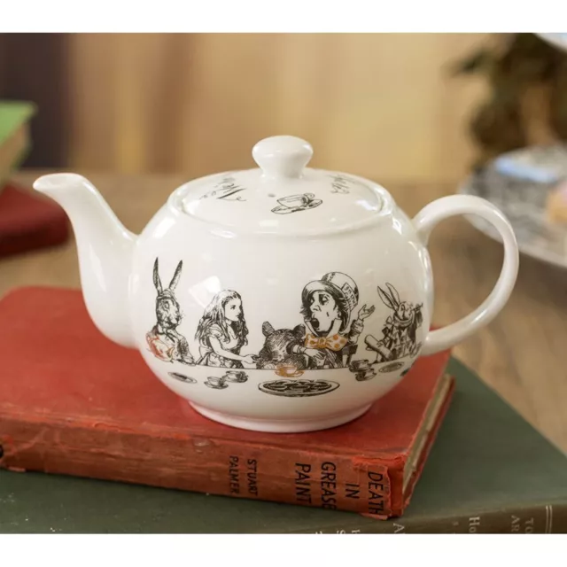 Alice im Wunderland Mini-Teekanne feines China weiße Teekanne 450ml Geschenkverpackung 2