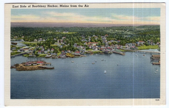 East Side of Boothbay Harbor, Maine from the Air