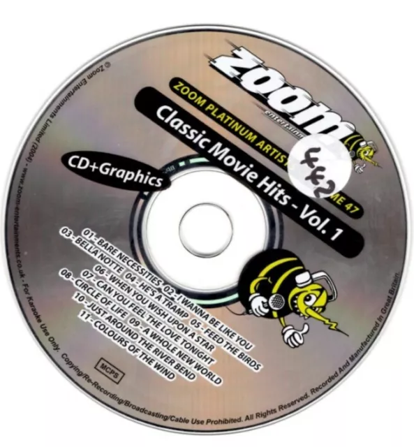 Zoom Platinum Artists Series 47 Hits Of The Movies - Vol 1 11 Massive Hits 47