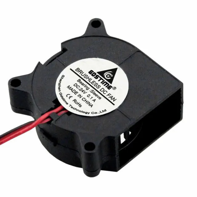 Blower Cooling Fan 2 Pin Wires 24V 40mm x 20mm Brushless DC Cooler 4020 Blak RPM