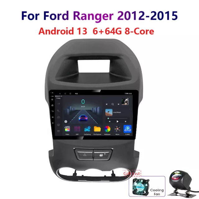 6-64G 8-Core Android13 For Ford Ranger 2012-2015 Carplay Car Stereo Radio GPS