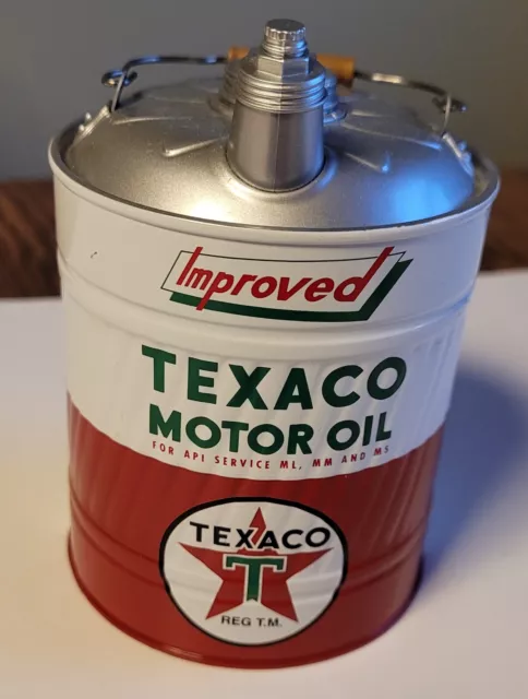 First Gear Vintage Fuel Can "TEXACO MOTOR OIL" Die Cast Coin Bank New In Box