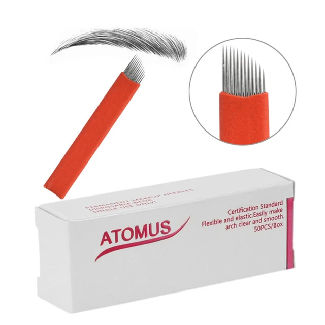 50 Pcs Blades12 Eyebrow Cosmetic Needles Bladee Lips 9
