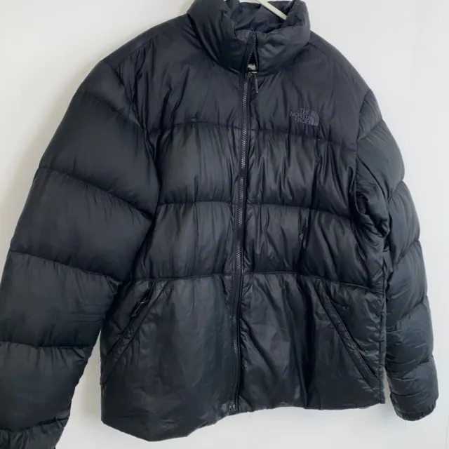 The North Face Nuptse 700 giacca tampone nera da uomo taglia L logo invernale *LEGGI