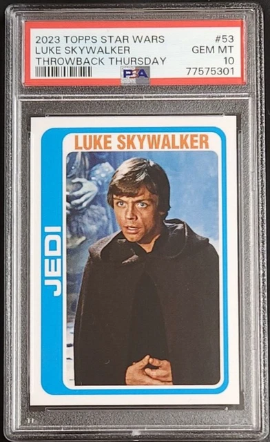 Luke Skywalker 2023 Topps Throwback Thursday Star Wars #53 PSA 10 GEM MT