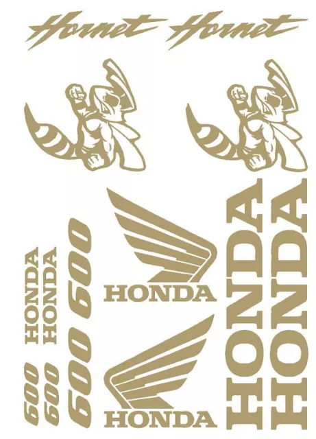 adesivi oro metallizzato honda hornet 600 replica moto bike sticker decal