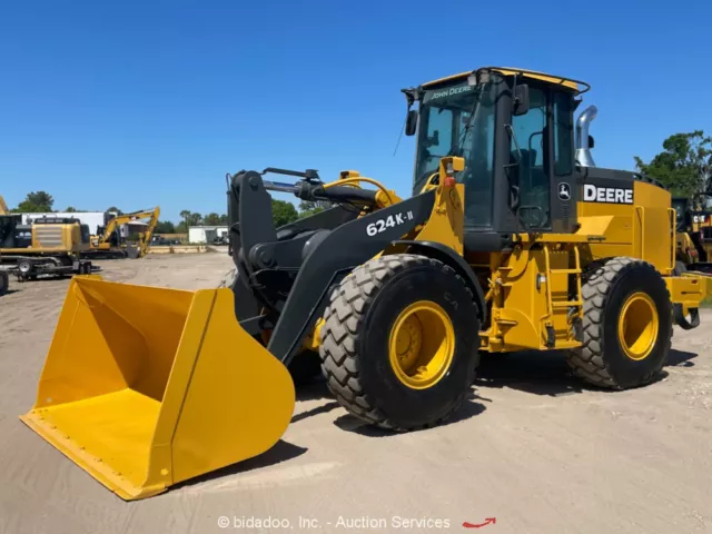 2018 John Deere 624K Series II Wheel Loader Tractor A/C Cab Ride Control bidadoo