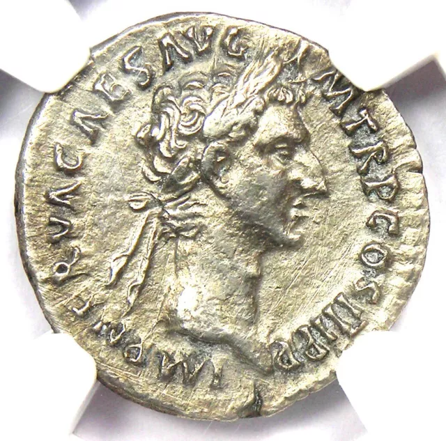 Nerva AR Denarius Silver Roman Coin 96 AD - Certified NGC Choice XF (EF)
