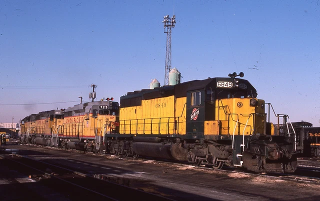 Duplicate  Train Slide Chicago No. Western SD-40 #6849 10/1980 Denver CO