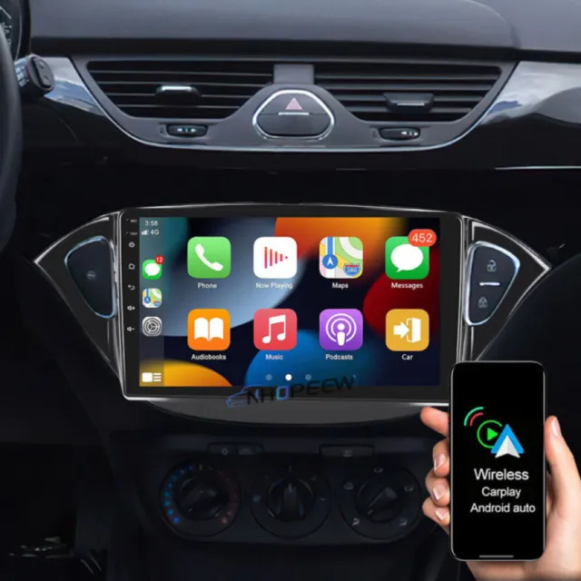 Für Opel Corsa E 2015-2019 32GB Android 13 Apple Carplay Autoradio GPS Navi WIFI