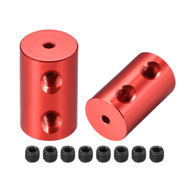 Giunto albero 2mm 2mm alesaggio L20xD12 Robot Ruota motore rigido rosso 2 pz
