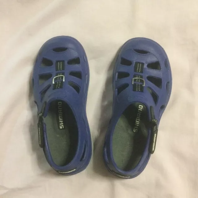 Shimano Evair Fishing Shoes Poison Blue Size US M7 EUC