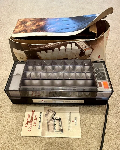 VINTAGE BOXED CARMEN Conditioning Curl 20 Heated Rollers & 23 Pins