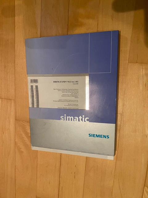Software Siemens Simatic S7 6ES7810-4CC07-0YE5 6ES7 810-4CC07-0YE5 Step7 V5.3