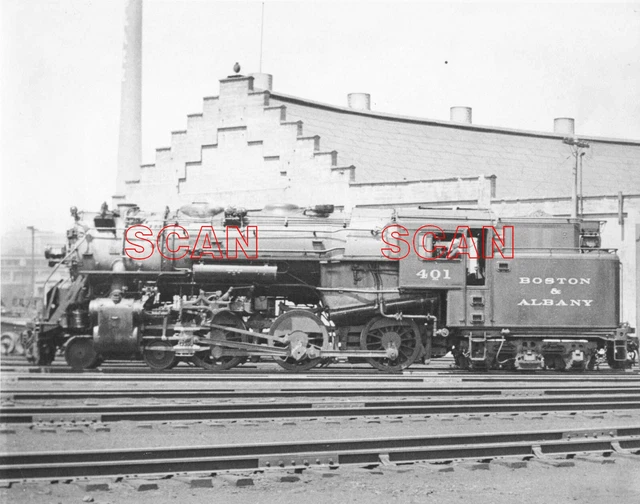 OFF769 RP 1940s/50s BOSTON & ALBANY RAILROAD 4-6-4T LOCO # 401