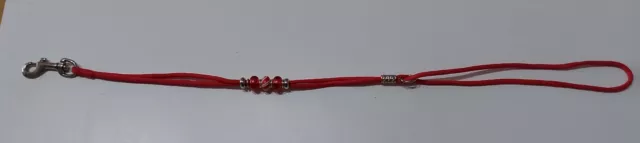 Handmade Paracord Red  Lead with beads for grooming table arm bath adjustable