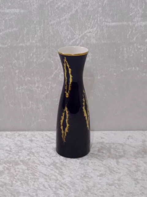 DDR Aelteste Volkstedt Porzellan Vase - Vintage - Handgemalt - Echt Kobalt