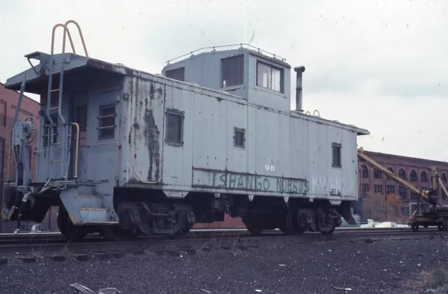 Unidentified Railroad Train Caboose Original Photo Slide