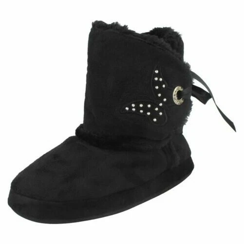 Ragazze Spot On Slip On Nastro con Farfalla Pantofole Nano