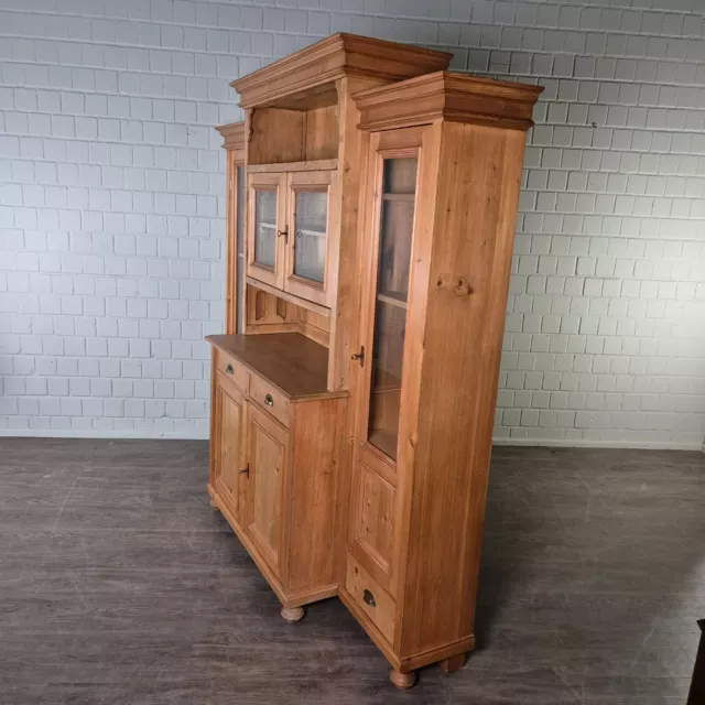 24626 Buffetschrank Schrank Jugendstil 1910 massiv Kiefer Antik 3