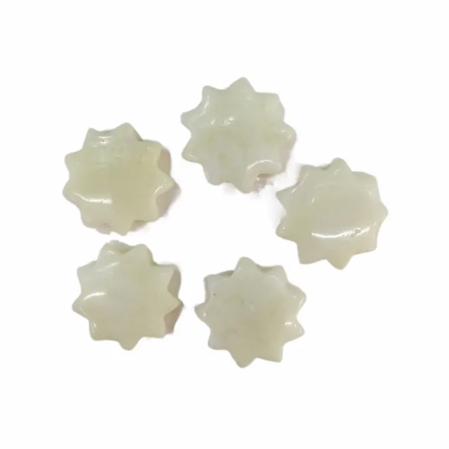 10pcs Natural Xiuyu Stone Healing Sun Flower Gemstone for Home Decor 25x6mm