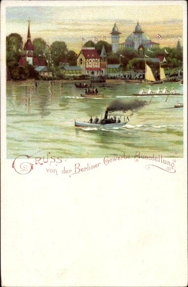 Litho Berlin Treptow, Berliner Gewerbe Ausstellung 1896,... - 10568695