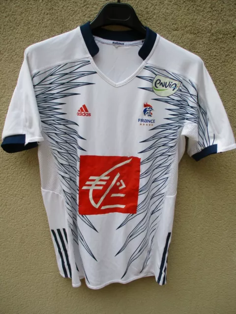 Maillot handball EQUIPE de FRANCE blanc ADIDAS shirt jersey 5 étoiles M