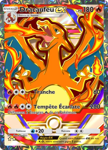 Cartes Pokémon TCG Pocket : Dracaufeu, Alakazam, Miaouss Star, Erika 2 étoiles - Neuf Scellé