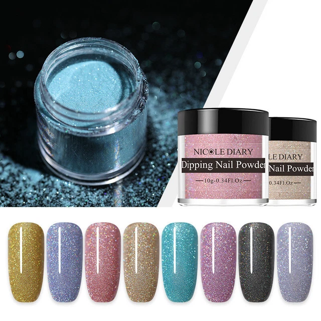 Nicole Diary 10 ml polvo de inmersión en uñas francés natural natural arte en uñas 〇