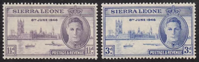 Sierra Leone, 1946 Victory. SG 201-2 Superb Unmounted Mint MNH