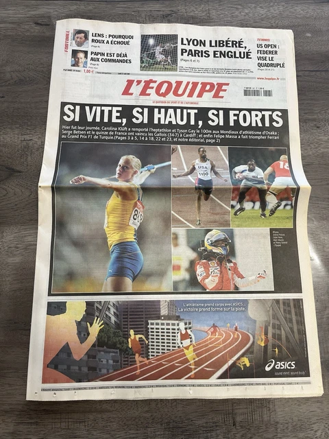 L'EQUIPE JOURNAL 29/09/1989; Les 5 en coupes d'Europe; OM, Monaco, PSG, Sochaux, EUR 4,30