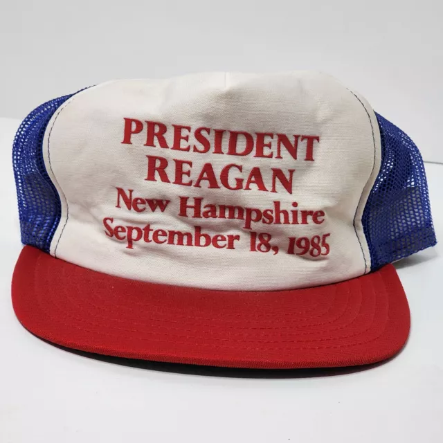 Ronald Reagan 1985 New Hampshire Mesh/Snap Back Union Made In USA