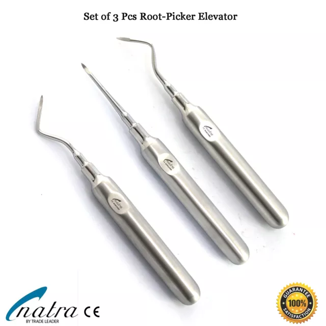 3er Set Wurzelheber Elevator, Root Picker Root elevator Dental NATRA