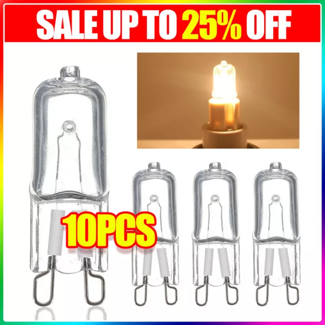 10PCS G9 Halogen Bulbs 25W 40W 60W Clear Capsule Replaced Lamp LED Warm White