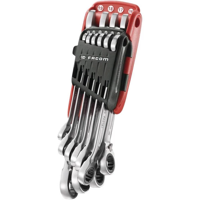 Facom 467BR.JP10PB Jeu de clés mixtes à cliquet 10 pièces 8 - 19 mm