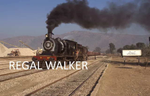 Original 35Mm P.r Pakistan Railway Slide Loco - No.3191 Gharibwal Station 1996