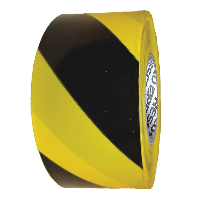 GRAINGER APPROVED B354Y18-200 Barricade Tape,Yellow/Black,500ft x 3 In
