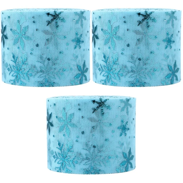 3 Sets Weihnachten Tüll Rolle Tüll Stoff Rollen Tüll Stoff 10