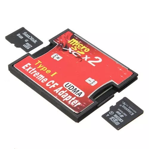 Raccomandata P. - Adattatore UDMA da 2 Porte Micro SD TF SDHC To Type I 1 Compac 2