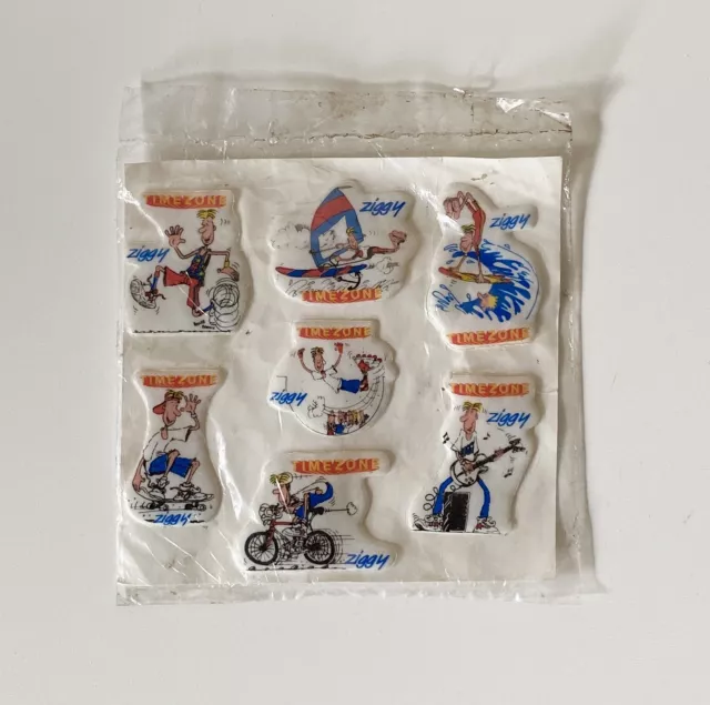 90's Vintage Timezone Ziggy Stickers Arcade Video Game Collectable Promotional