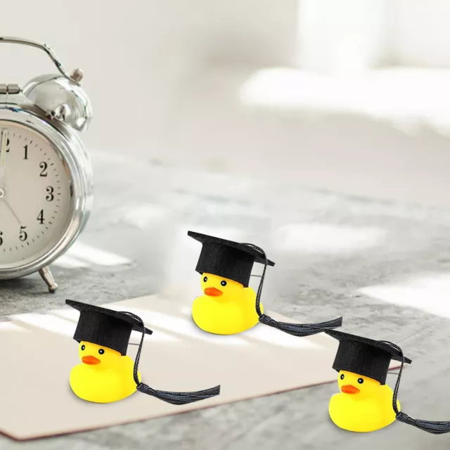 Cute Soft Rubber Mini Graduation Ducks with Black Graduation Hat for Theme Party 3