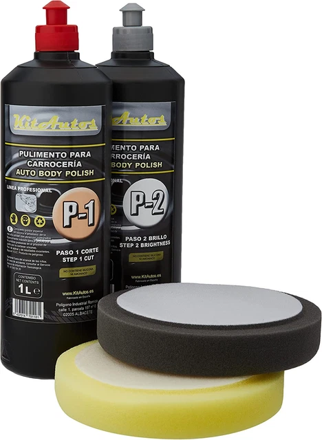- Lucidante per Carrozzeria, 1 Kg Di Taglio + 1 Kg Di Luminosità + Spugne Di Luc