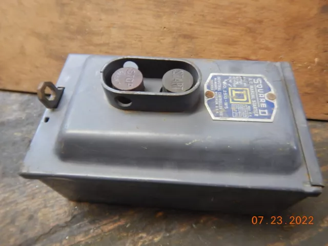 Square D Manual Electric Motor Starter Push Button Switch