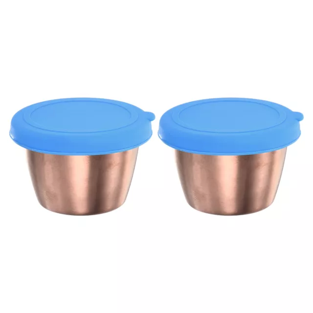 Salad Dressing Container, Food Container Sets Sauce Cups Reusable Leakproof  304 Stainless Steel Condiment Containers Dipping Sauce Cups with Silicone  Lids 70ml 6 colors 6pcs/pack
