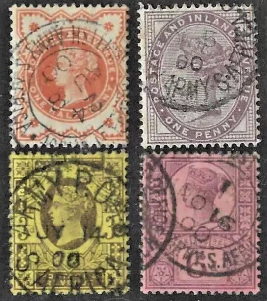 GB used abroad in SOUTH AFRICA BOER WAR    4 fine stamps/scarce group!