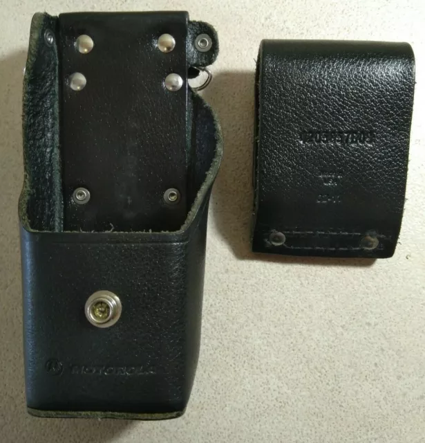 Motorola NTN8386B Leather Radio Holster With Belt Loop (NO T-STRAP) Made in USA