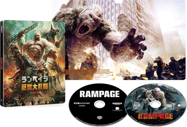 New Rampage 4K ULTRA HD+Blu-ray+Steelbook First Limited Edition Japan English