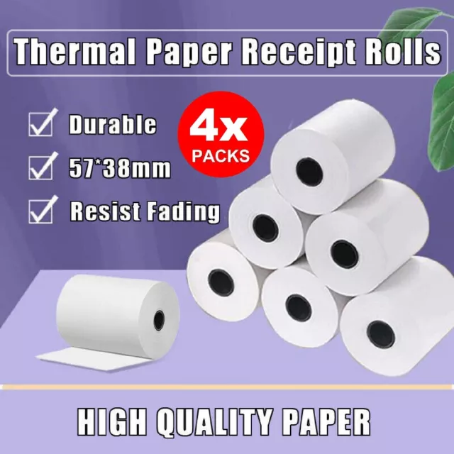 57x38mm EFTPOS Thermal Paper Cash Register Receipt paper Rolls Eco-Friendly