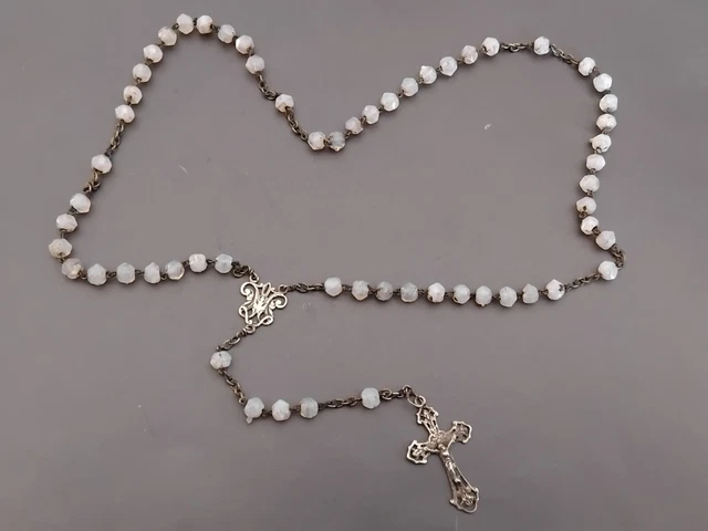 Chapelet Ancien Argent Filigrané Et Métal Doré – Début XIXe, France